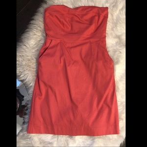 Pink strapless dress